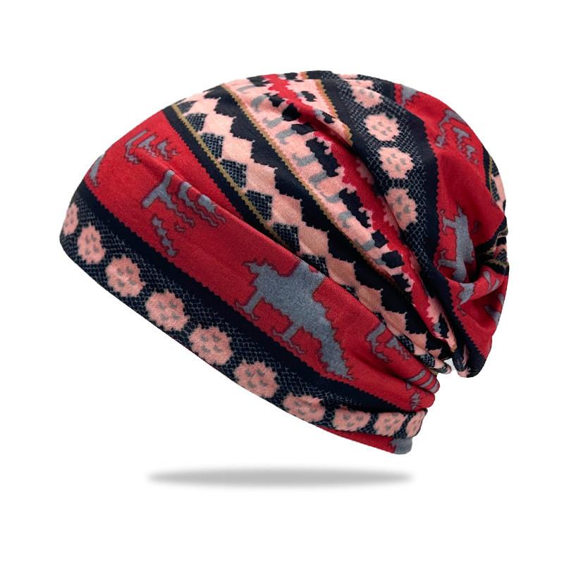 Letter Print Women Hat Double Layer Pullover Breathable Windproof Cap Artistic