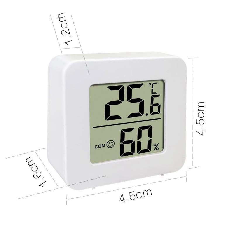 Mini LCD Digital Thermometer Hygrometer Easy Read LCD Display Indoor Humidity Temperature Monitor for Study Room Dorm