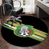 1PC round rug Mexico Football Team Emblem Printed Round Area Rug ,Rug For Home Office, Round Chair Rug, Decorative Carpet Fan gifts Christmas gift