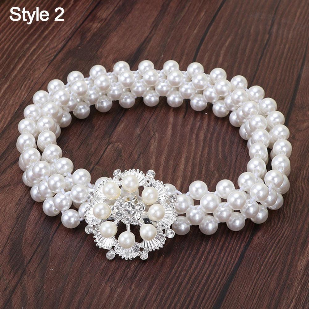 Lanț Simplu de Talie cu Strass Curea Elastică cu Șnur Femei Modă Curea de Talie cu Perle Pentru Femei