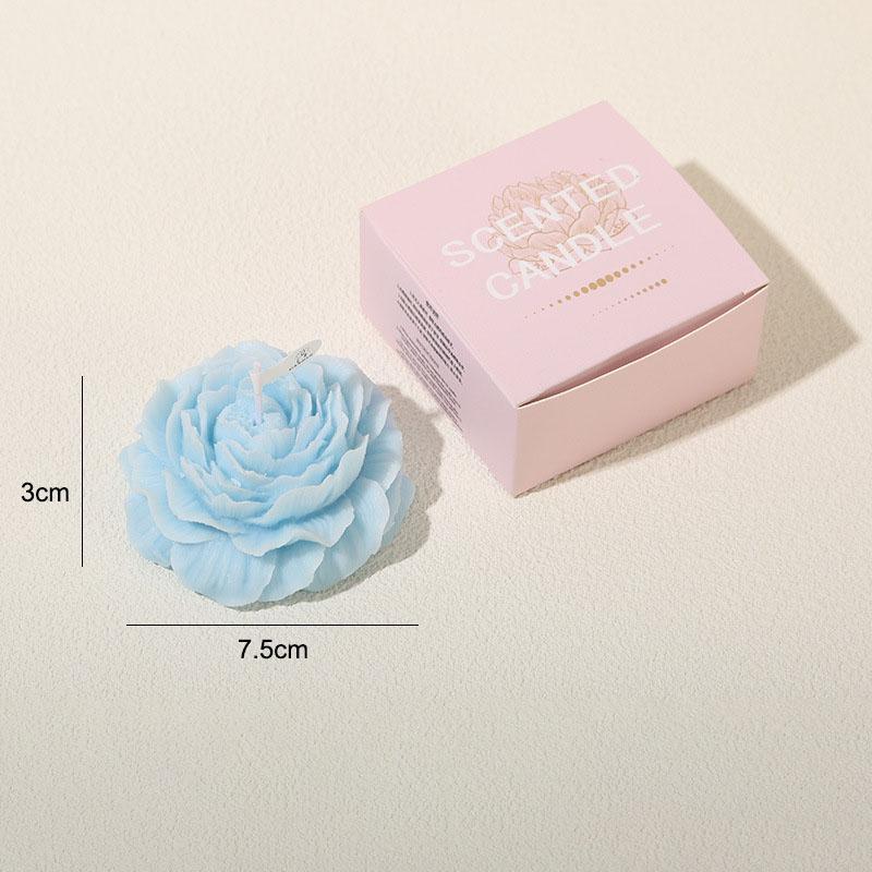 Peony Flower Aroma Candle 1PCS Indoor Accompaniment Handmade Scented Solid Wax Mother's Day Atmosphere Valentine's Day