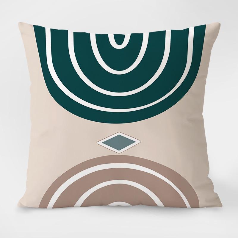 Fresh Geometric Pattern Pillowcase Dormitory Decoration Office Living Room Sofa Home Pillowcase