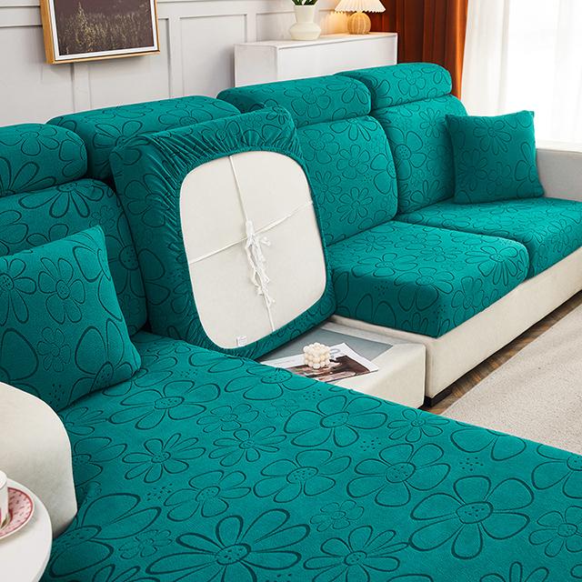 

Жаккардовый чехол для дивана с цветком солнца, эластичные чехлы для дивана для гостиной, чехол для дивана, чехол для стула, дивана, домашний декор Normal Size (S)-1pc темно-зеленого