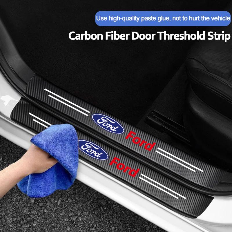 Car Door Sill Kick Tailgate Threshold Protection Sticker For Ford STline Focus Fiesta Mondeo Explorer Transit Ranger MK2 MK3