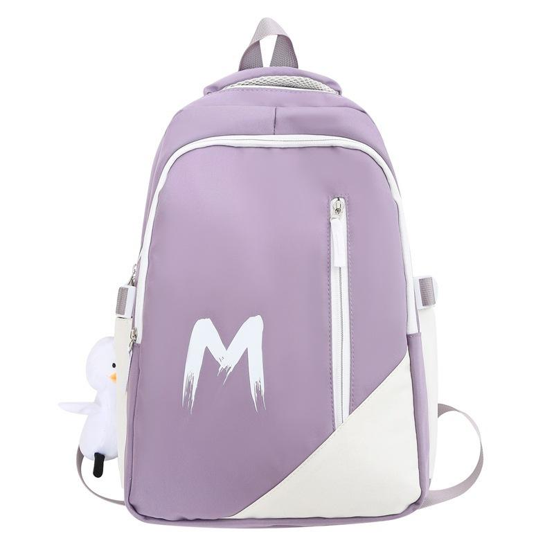 Schoolbag Korean version ins casual simple commute junior high school student schoolbag backpack high value large capacity backpack