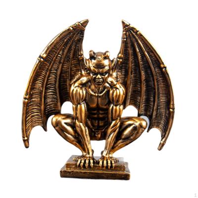 Resin Figurine Demon Angel Statue Collection Gold Artwork Ornament Sculpture for Table Centerpieces