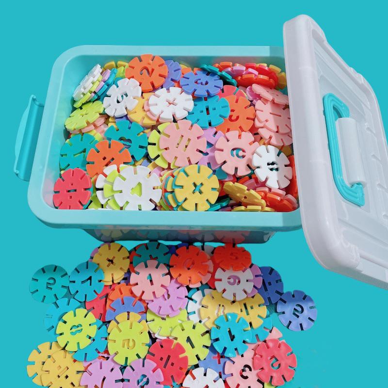 Large Snowflake Building Blocks for Kids - Thick, Durable Pieces for Boys Aged 4+