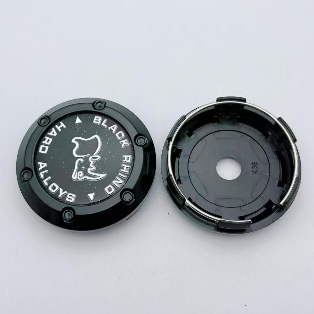 

4pcs 66mm Black Rhino Logo Emblem Badge Car Wheel Center Caps Wheel Hubcaps Rims Hub Center Dust Cover Replace Car Accessories Black Rhino Badge&4pcs design High Cap