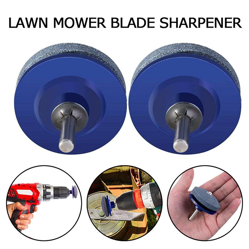 Universal Lawn Mower Blade Sharpener for Drill, Garden Tools Sharpening Stone Grinding Wheel for Rotary Balance,Yard Lawn Edge Sharpener