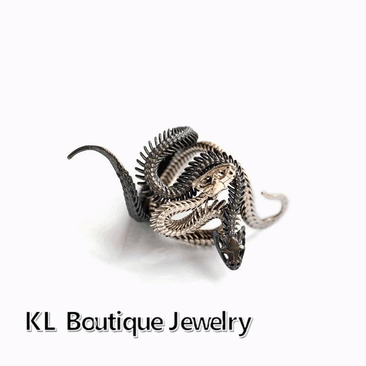 

Готическое открытое кольцо со змеей, регулируемые кольца с животными, кольца с изображением рептилий для мужчин и женщин, модные украшения в стиле панк для мальчиков и девочек, ювелирные изделия на день рождения, подарки 10