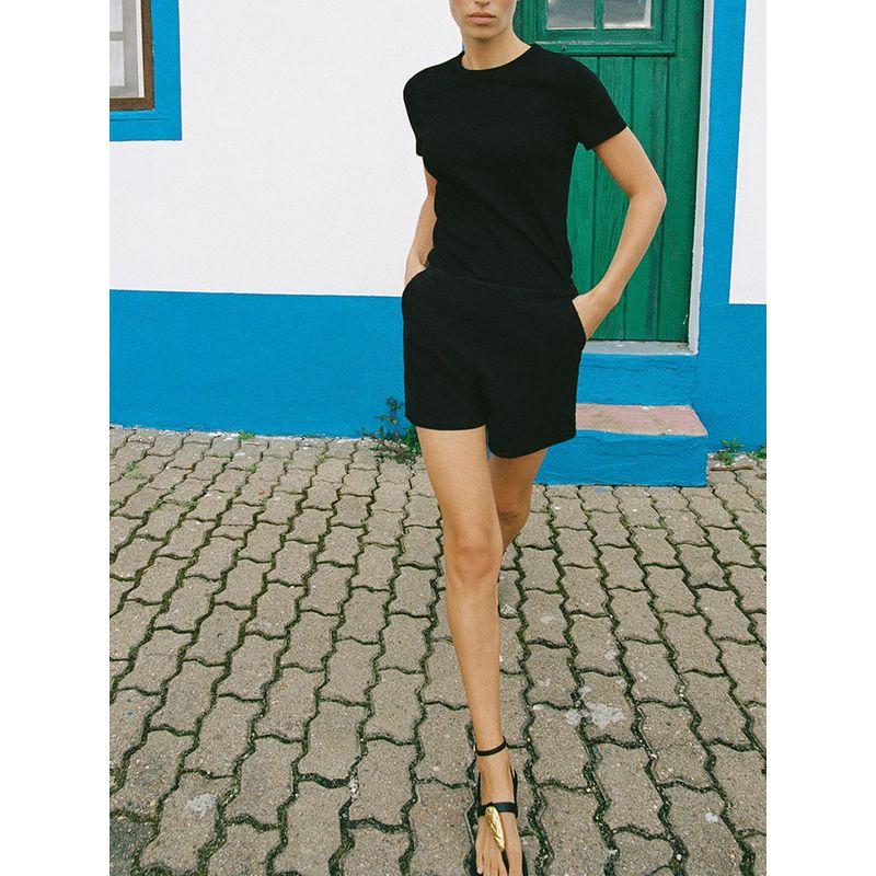 Za2025 Summer New Women clothes Versatile Slimming High Waist Temperament Simple Casual Shorts 1165136 104