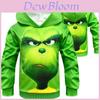Sweat à capuche festif motif Grinch pour enfants, pull pour les fans de Comment le Grinch a volé Noël