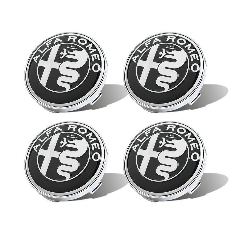 For Alfa Romeo 2026 Hot Sticker 4Pcs Car Emblem Wheel Hub Center Cover Car Accessories For Alfa Romeo Giulietta 159 Mito Giulia 