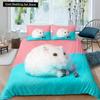 Hamster Duvet Cover King Queen Size Family Pet Guinea Pig Bedding Set for Kids Boys Girls Lovely Mini Animal 2/3pcs Quilt Cover
