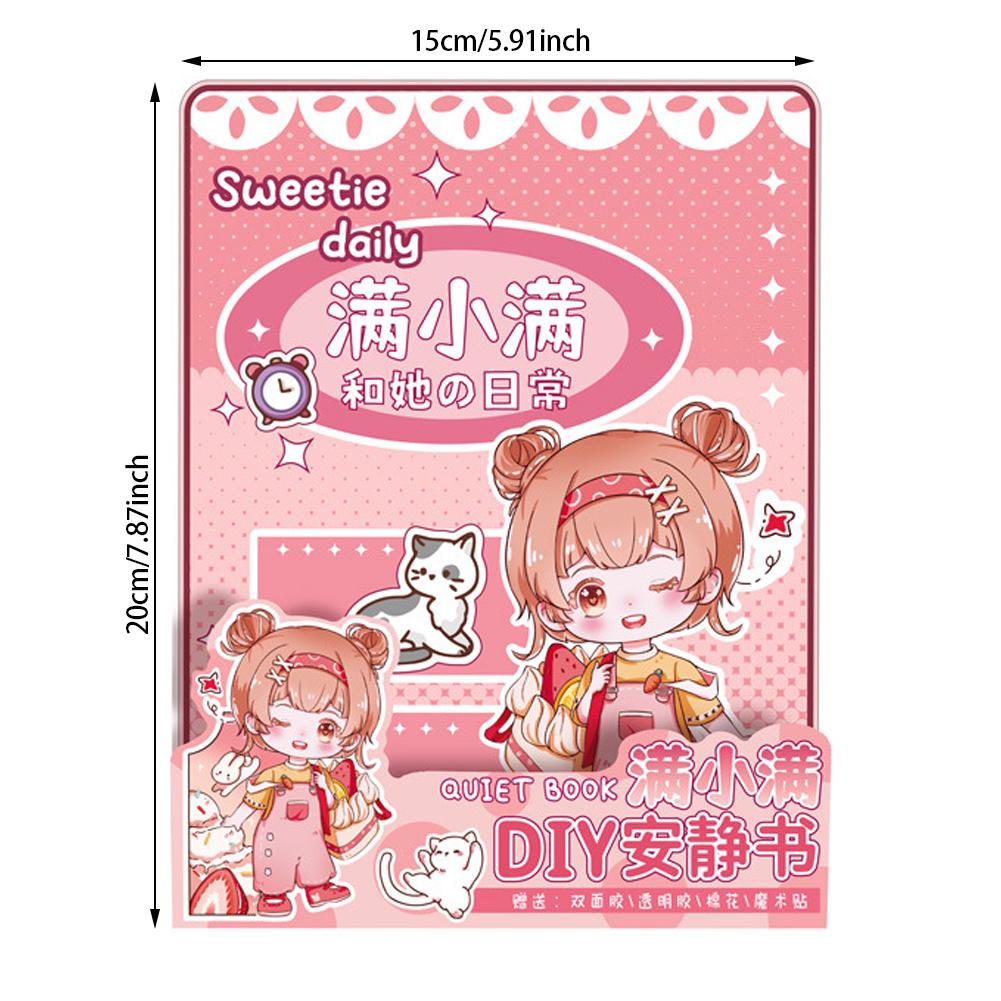 DIY Ruhiges Buch Mädchen Anziehspielzeug Kinder pädagogisches handgemachtes Papierbuch Puppenspielzeug