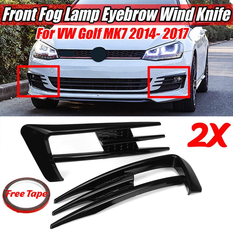 Pentru VW Golf 7 MK7 Golf 7 Pre-facelift Spoiler pentru bara de protectie fata Spoiler pentru bara de protectie auto bara de protectie lampa de ceata capac grila set de caroserie 2012-2017 Tuning