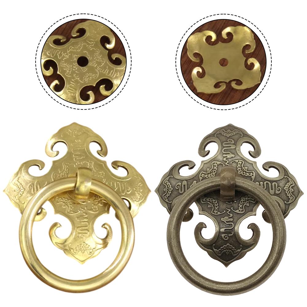 Aged Bronze Decorative Door Handles Crafted from Sturdy Materials; Adds a Touch of Vintage Charm to Any Home\'s Entryway