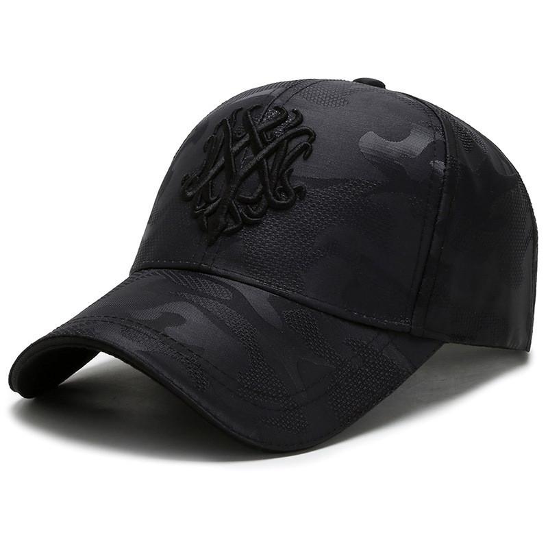Polyester Embroidered Camouflage Baseball Cap With Sun Protection For Women And Men