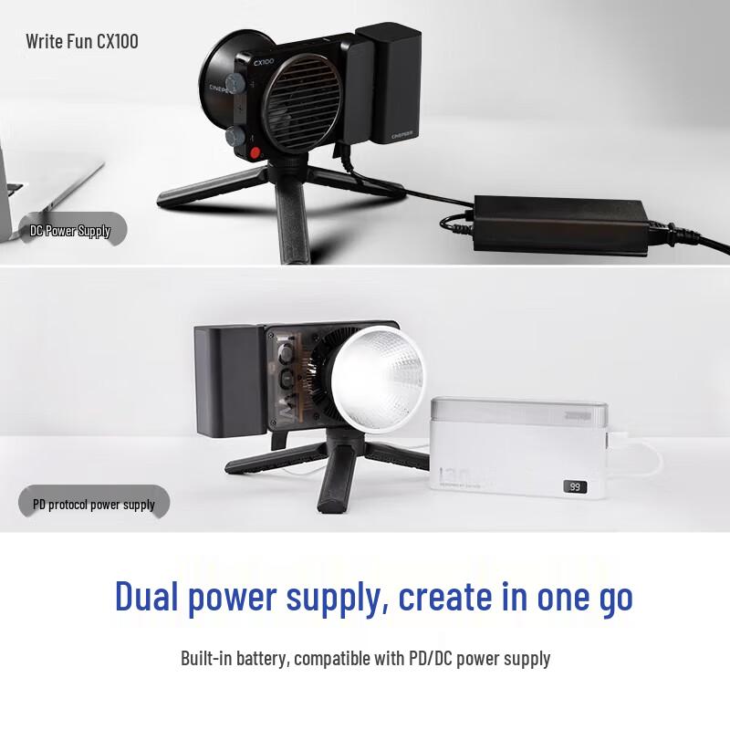 Luz de Vídeo LED COB RGB de Bolso Zhiyun CX100 100W
