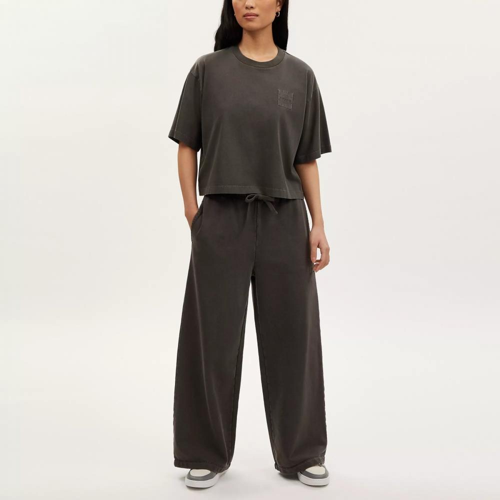 Coach Garment Dye Track Pants Smoke