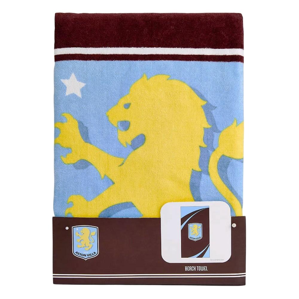 Aston Villa FC Crest Beach Towel