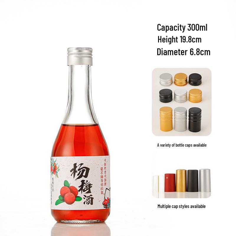 New Arrival Frosted Glass Wine Bottle – Transparent, Sealed, and Ideal for Baijiu or Homebrew