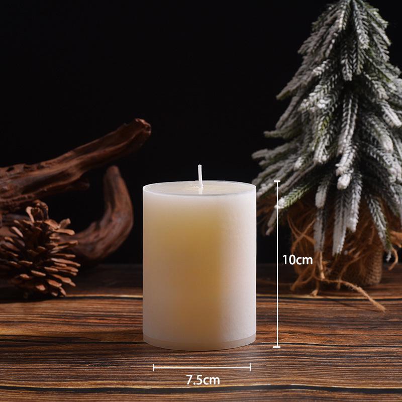 Classic Ivory Smokeless White Cylindrical Wedding Candles for Home and Restaurant Decor - Free Shipping