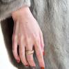 Classic Copper Alloy Zircon Ring Ladies Jewelry Wedding Promise Party Gift