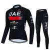 Mens Long Sleeve Cycling Jersey Bib Shorts Set Mountain Bike Riding