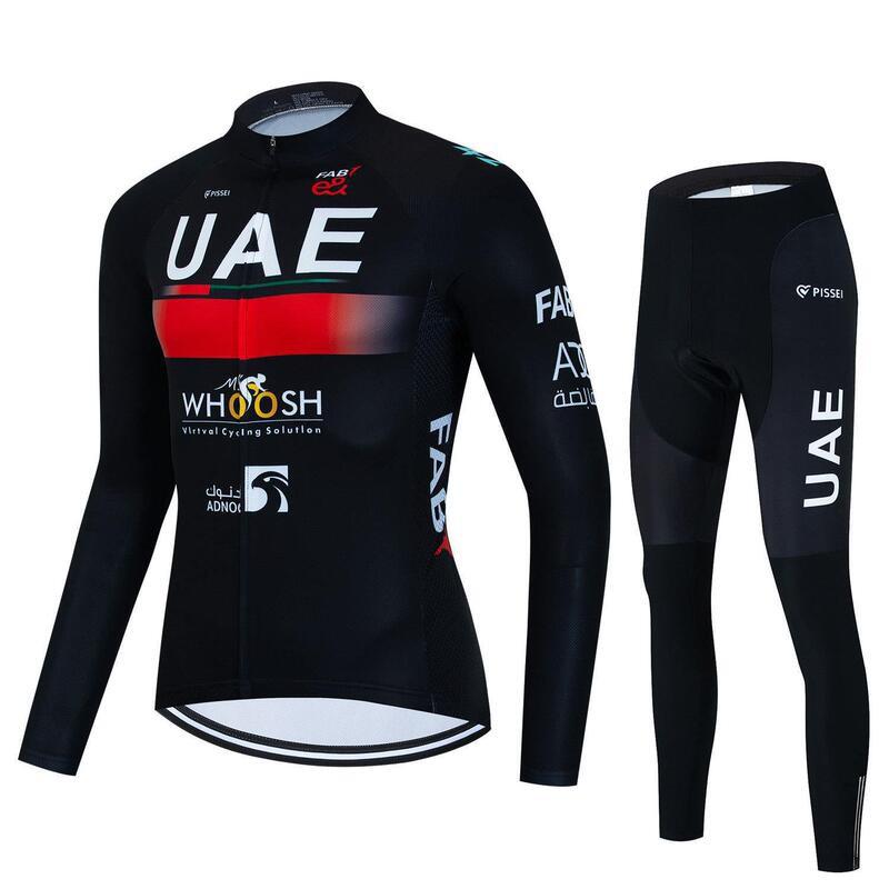 Mens Long Sleeve Cycling Jersey Bib Shorts Set Mountain Bike Riding