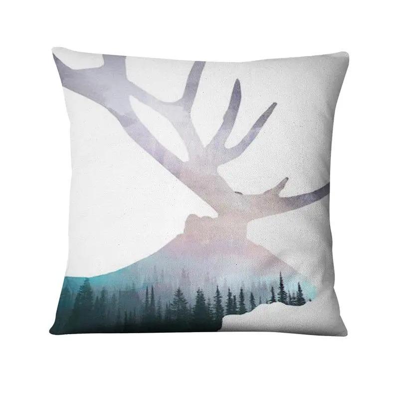 Forest Deer Decorative Pillowcase Living Room Office Home Pillowcase Car Ornaments