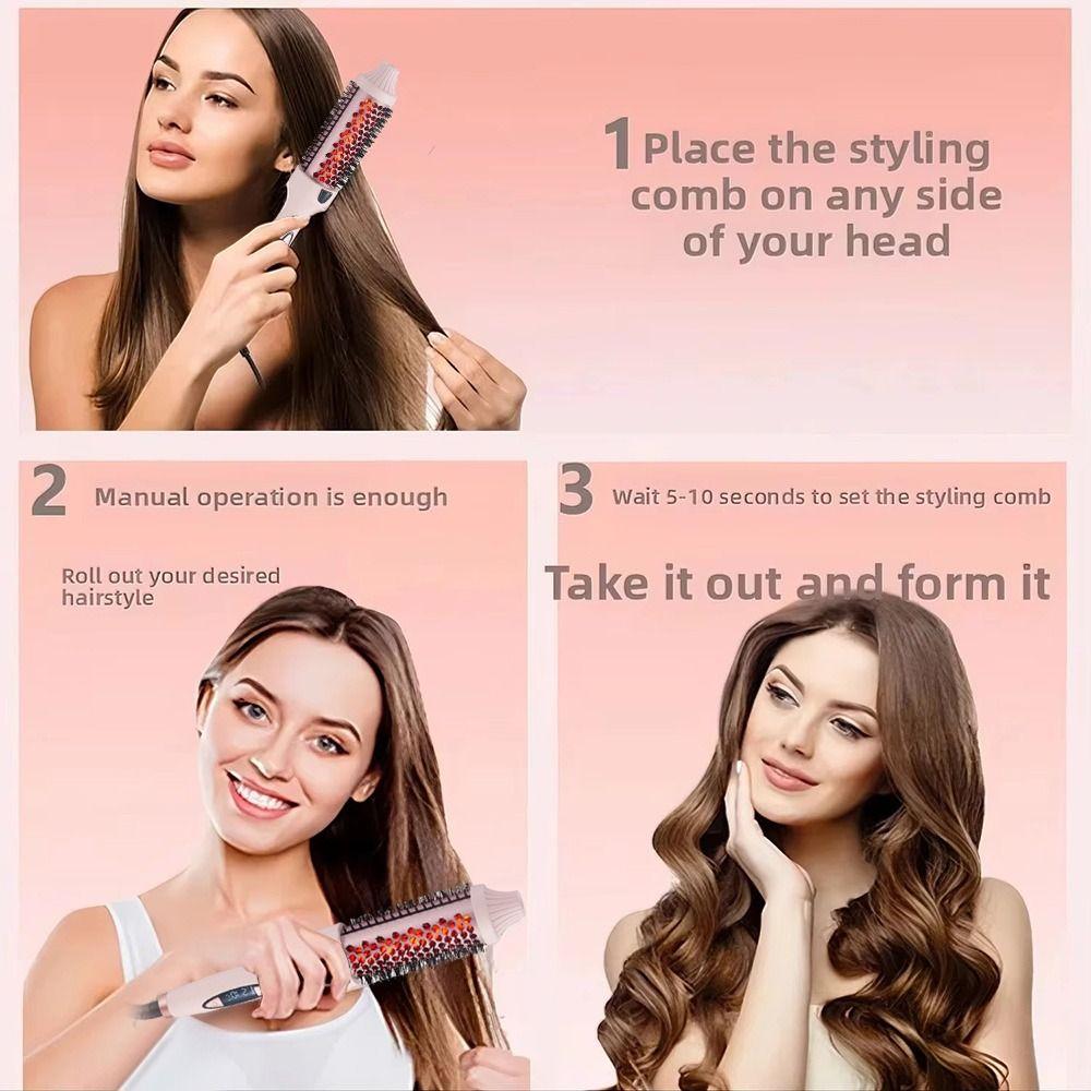 3 In 1 Thermal Brush Hot Air Curling Comb One-Step Hair Styling Brush Home Use