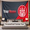 Benutzerdefinierter Namens-Text-Wandteppich FC St. Pauli Personalisierte Polyester Wandteppich Für Schlafzimmer Und Zimmer