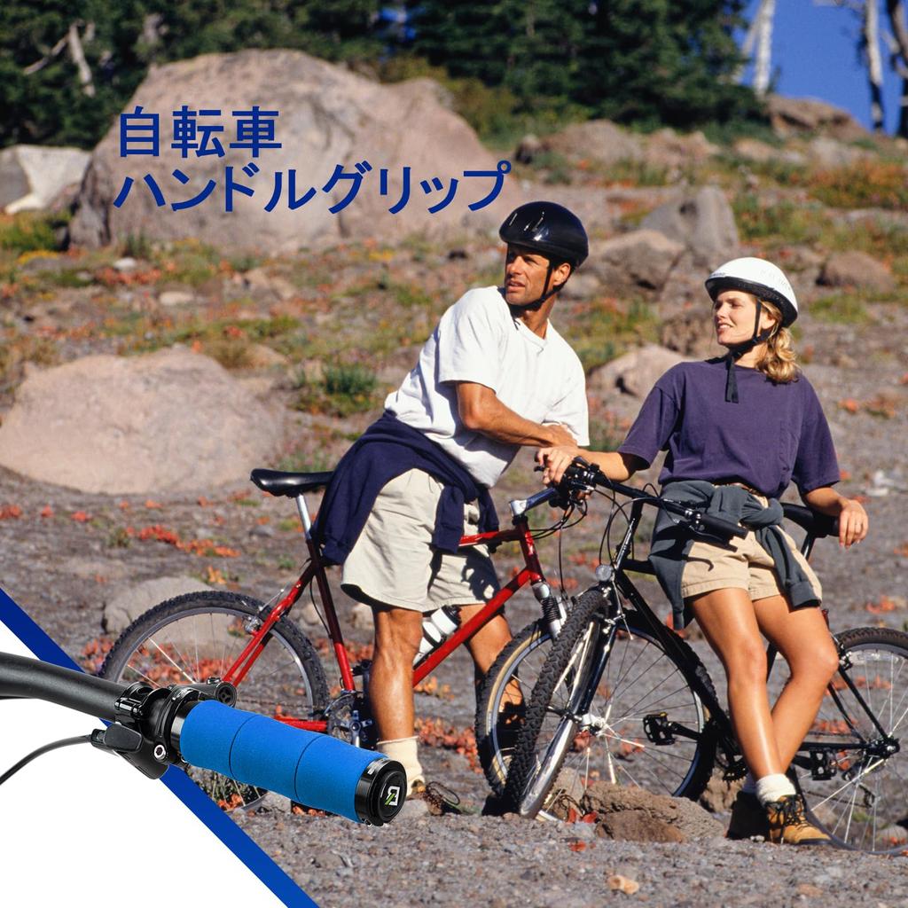 ROCKBROS Bicycle Sponge Shock Absorbing Ergo Ultra 22mm Inner Easy To Bike Cross Cycle Replacement Set and Grips, Grips, Grips, Lightweight, Lock-On