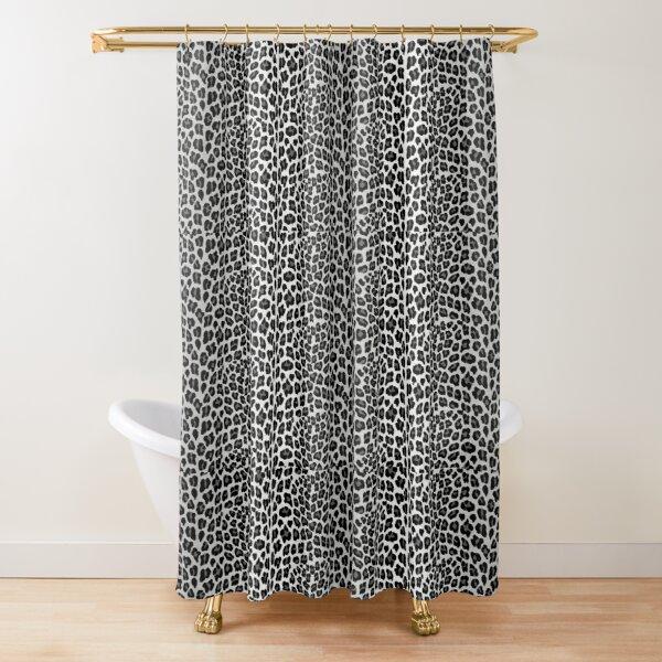 Leopard Print Shower Curtain Brown Bathroom Curtain Wild Safari Animal Powerful Bathroom Set For Men Panthera Bathroom Decor Set