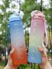 Borraccia Sportiva da 1000ml con Indicatore del Tempo Tazze Portatili per Palestra, Attività all'Aperto, Fitness