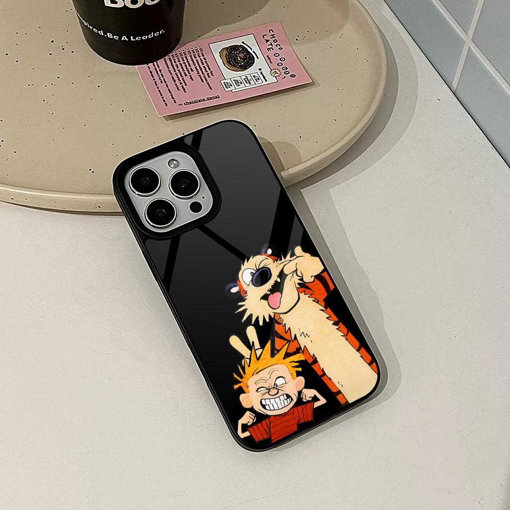 

CalvinS And Hobbes Phone Case for Iphone 17 16 15 14 Air 13 12 11 Pro Max Mini Plus Fundas Shell PC+TPU Cover iPhone 13 mini