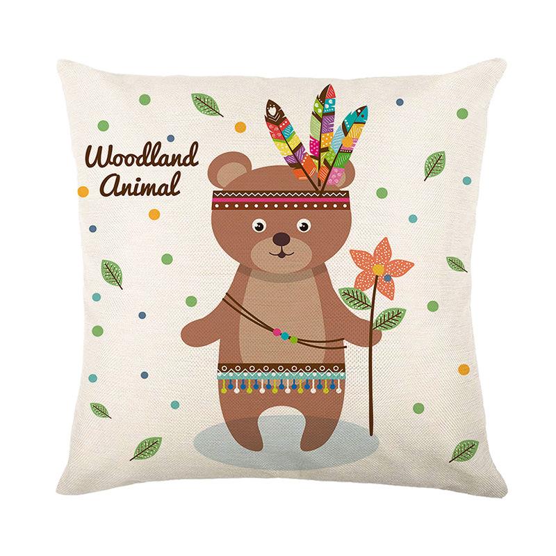 Cute Animal Print Throw Pillow Covers Made Of Polyester Suitable For Home Sofa Cushion Cover Ideal For Living Room Or Bedroom