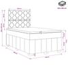 Box Spring Bed with Mattress Black 120 X 190 Cm Fabric