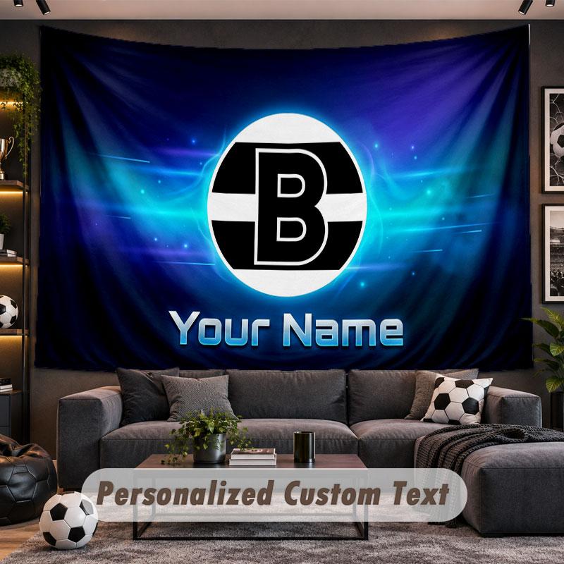 Wall Hanging Tapestry Custom NameBorussia Mönchengladbach Pattern Personalized Printed Fabric Wall Decor