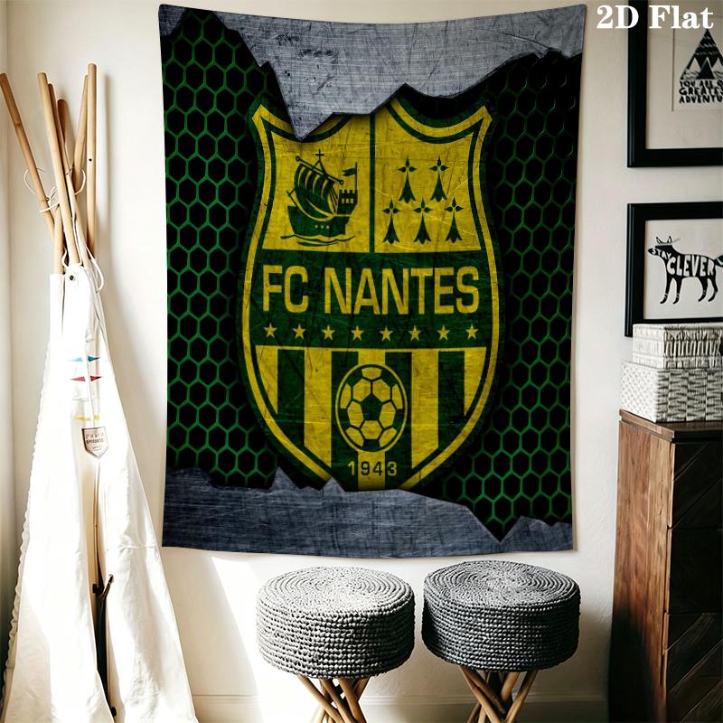 FC Nantes Wall Tapestry Aesthetic Wall Hanging Printed Fabric Blanket Decorative Tapestries for Bedroom Living Room Home Decor
