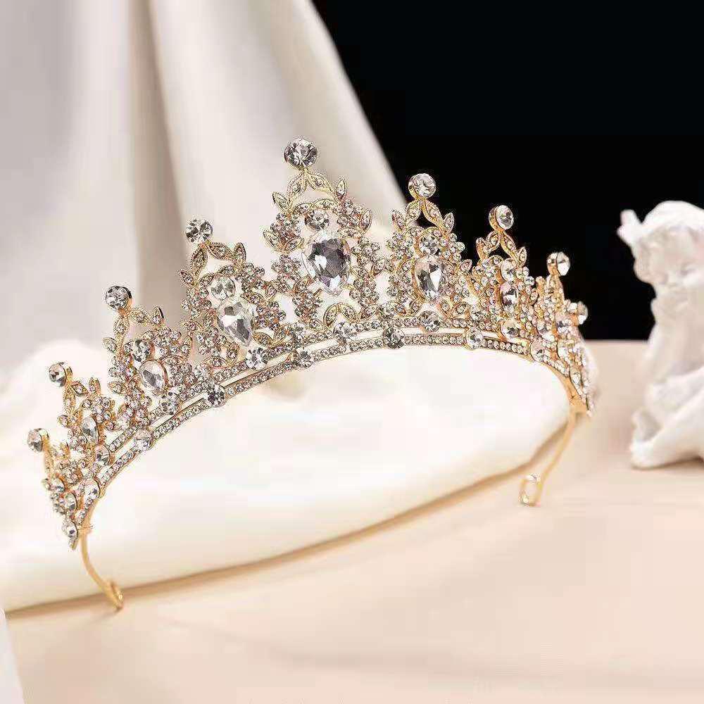 Children's Crystal Tiara Headband: Princess Crown Hair Accessory for Girls' Birthdays and Performances