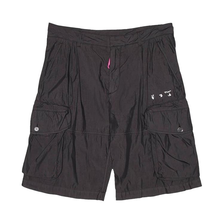 

Off-White Универсальные шорты с логотипом Черные/белые мужские брюки OMCB047R21FAB0011001