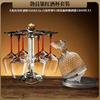Premium Crystal Wine Glasses Set With Decanter Stand 6pcs 550ml Stemware Home Dining Modern Minimalist Design