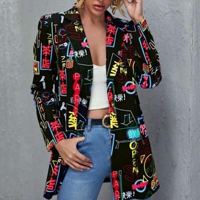 MAITA Fashion Non-positioning Printing Small Suit Jacket Personality Fashionable Women's Clothing