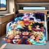 1 Stück Son Goku Druck Flanelldecke, Hohe Qualität für alle Jahreszeiten, Heimdekoration, Wärme und Komfort, Perfekt für Weihnachtsgeschenke