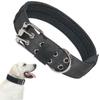 Taktisches reflektierendes Lederhalsband für Hunde im amerikanischen Stil für mittlere und große Hunde – Bissfestes und würgefestes Design