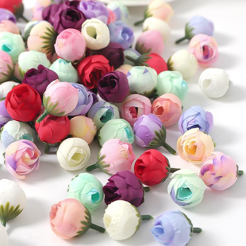 20/30Pcs Wedding Decoration Rose Artificial Flowers Silk Fake Flower for Home Room Decor DIY Craft Garland Gift Table Accessorie