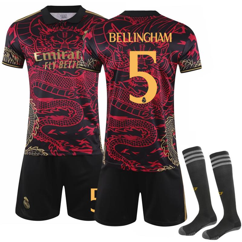 24/25 Costum model Dragon Real Madrid Echipamente de Fotbal Set Tricou cu Șosete