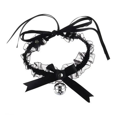 1 buc. Noua moda femeie gotic simplu sexy dantela guler pandantiv arc nod clopot choker colier gât rochie fete petrecere cadou bijuterii
